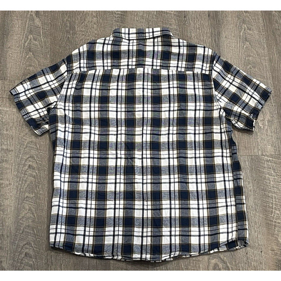 Brothers Sons Men's Large Blue Plaid Flannel Button Shirt - Picture 7 of 7